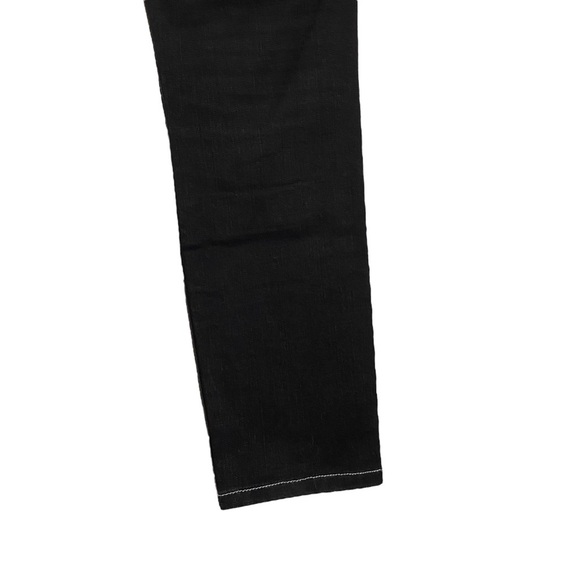 Frame Le Skinny De Jeanne Contrast Stitch Ankle Jeans Noir Black Coated 26 - Picture 12 of 15